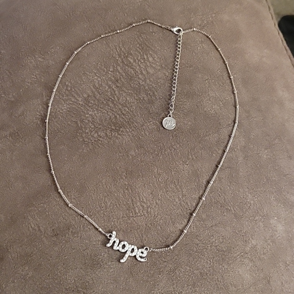 3/$30 MAURICES Cursive Hope Chain Necklace - Picture 2 of 6